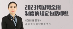 2023我国罚金刑制度的规定包括哪些