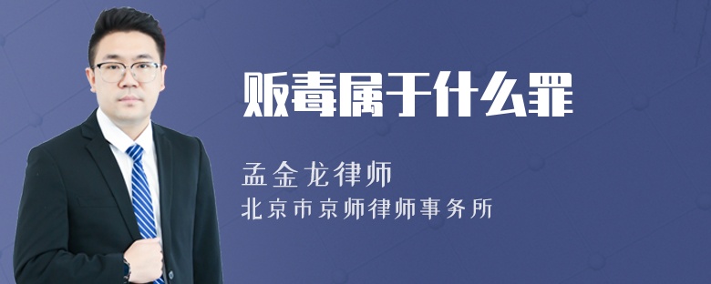 贩毒属于什么罪