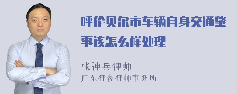 呼伦贝尔市车辆自身交通肇事该怎么样处理