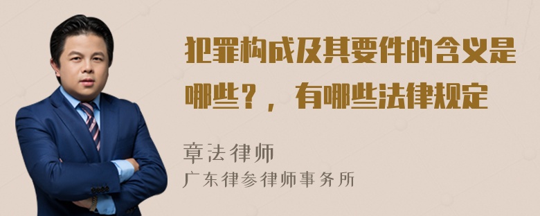 犯罪构成及其要件的含义是哪些？，有哪些法律规定