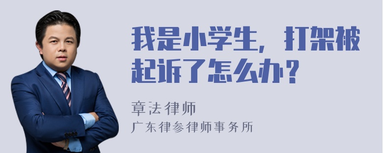 我是小学生，打架被起诉了怎么办？