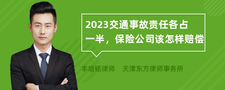 2023交通事故责任各占一半，保险公司该怎样赔偿