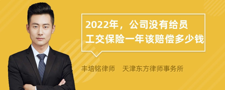 2022年，公司没有给员工交保险一年该赔偿多少钱