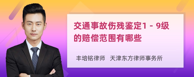 交通事故伤残鉴定1－9级的赔偿范围有哪些