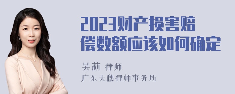 2023财产损害赔偿数额应该如何确定