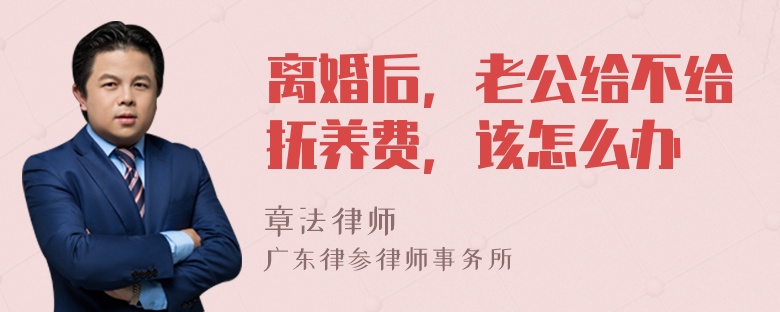 离婚后，老公给不给抚养费，该怎么办