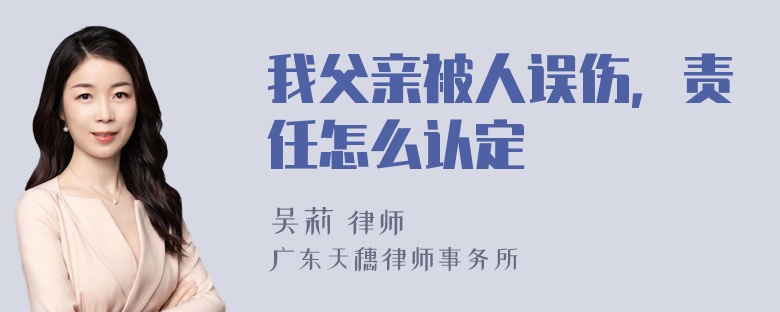 我父亲被人误伤，责任怎么认定