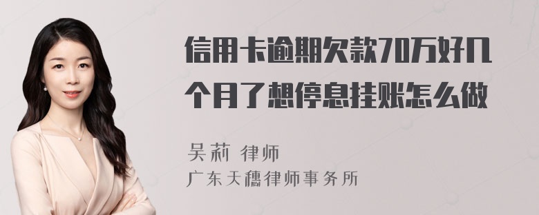 信用卡逾期欠款70万好几个月了想停息挂账怎么做