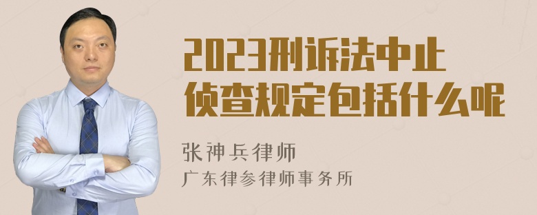 2023刑诉法中止侦查规定包括什么呢