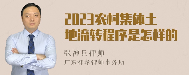 2023农村集体土地流转程序是怎样的