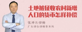 土地被征收农村新增人口的货币怎样补偿