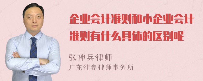 企业会计准则和小企业会计准则有什么具体的区别呢