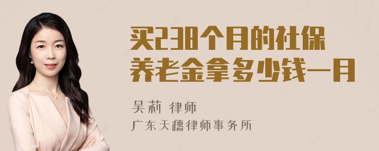 买238个月的社保养老金拿多少钱一月