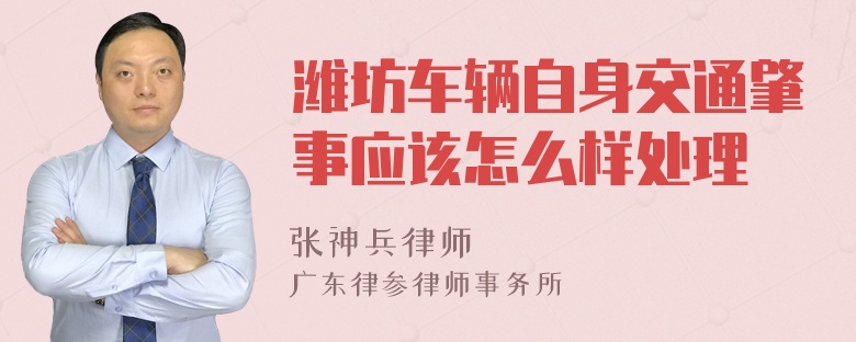 潍坊车辆自身交通肇事应该怎么样处理