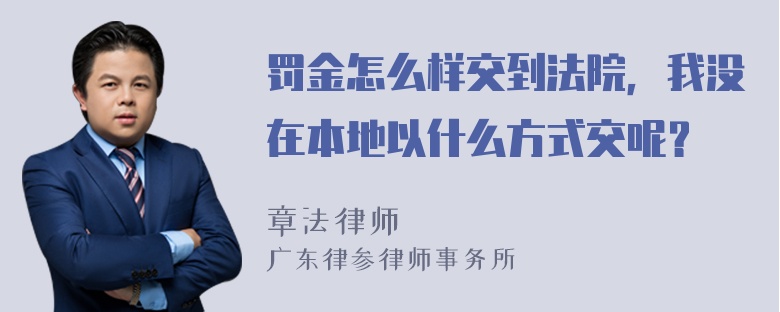 罚金怎么样交到法院，我没在本地以什么方式交呢？