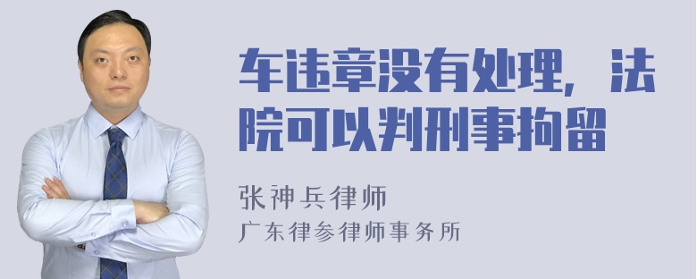 车违章没有处理，法院可以判刑事拘留