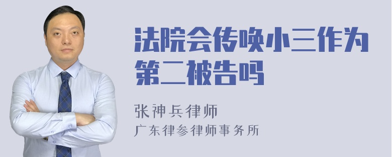 法院会传唤小三作为第二被告吗