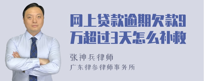 网上贷款逾期欠款9万超过3天怎么补救