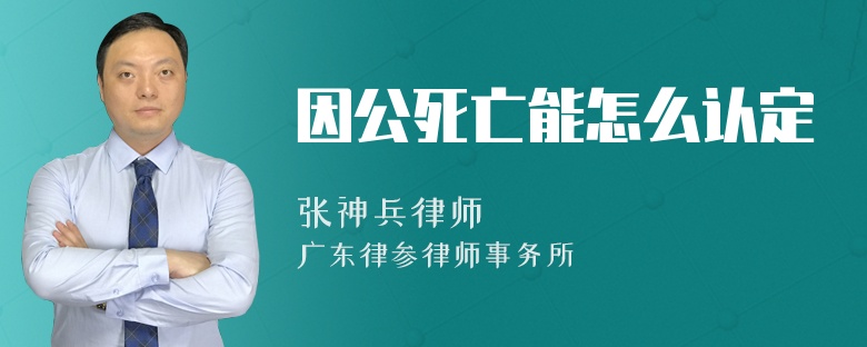 因公死亡能怎么认定