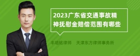 2023广东省交通事故精神抚慰金赔偿范围有哪些