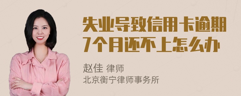 失业导致信用卡逾期7个月还不上怎么办