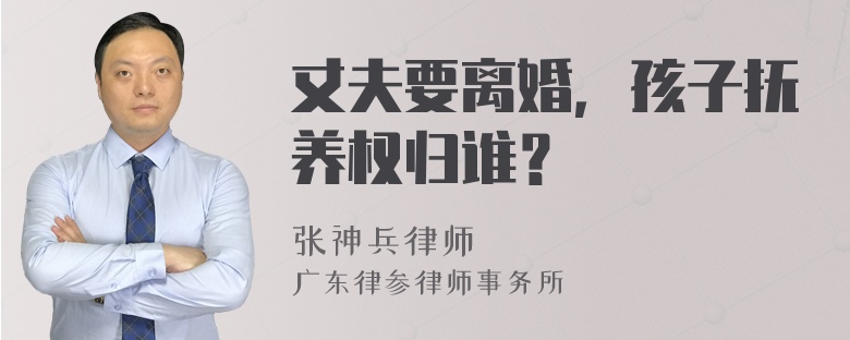 丈夫要离婚，孩子抚养权归谁？