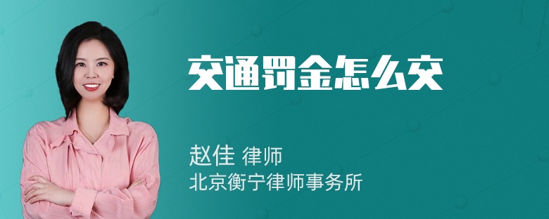 交通罚金怎么交