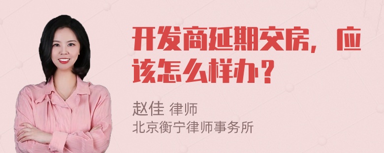 开发商延期交房，应该怎么样办？