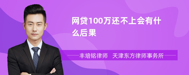 网贷100万还不上会有什么后果