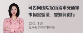 可否向法院起诉请求交通肇事损害赔偿，要如何进行