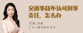 交通事故不认可刑事责任，怎么办