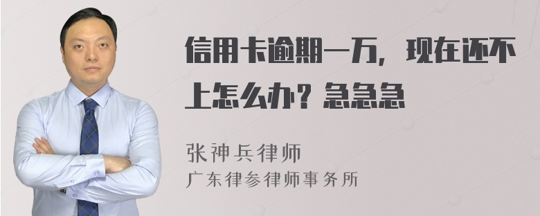 信用卡逾期一万，现在还不上怎么办？急急急