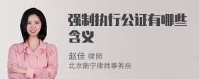 强制执行公证有哪些含义