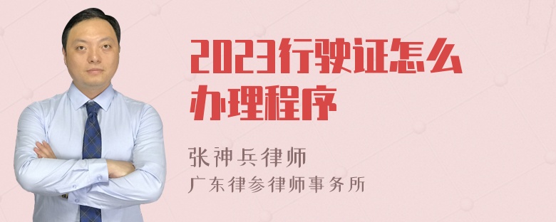 2023行驶证怎么办理程序