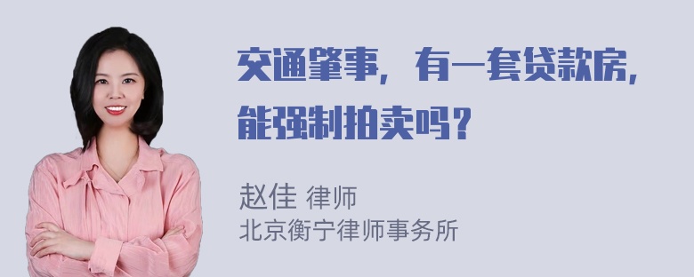 交通肇事，有一套贷款房，能强制拍卖吗？