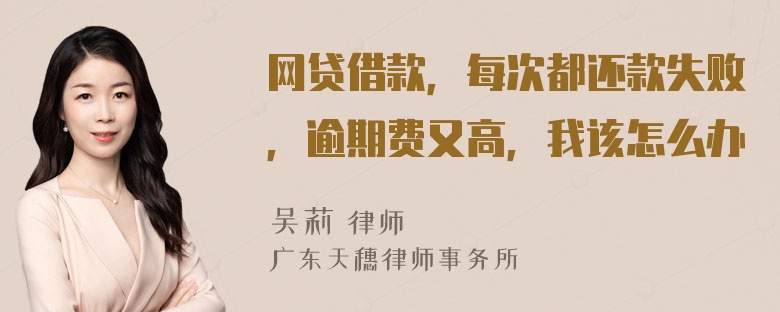 网贷借款，每次都还款失败，逾期费又高，我该怎么办