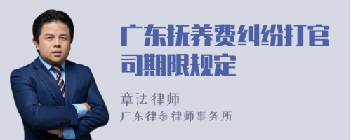 广东抚养费纠纷打官司期限规定