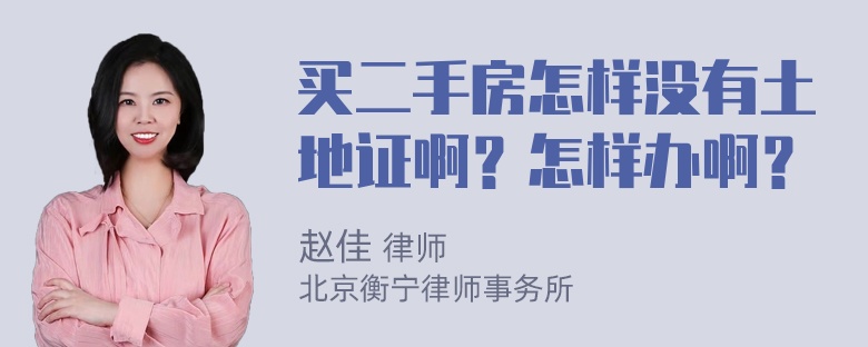 买二手房怎样没有土地证啊？怎样办啊？