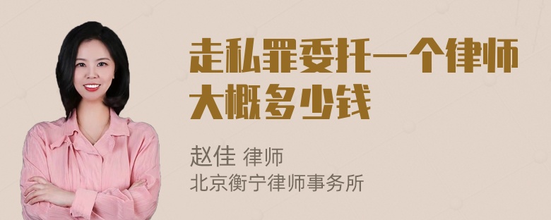 走私罪委托一个律师大概多少钱