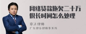 网络贷款拖欠二十万很长时间怎么处理