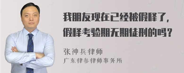 我朋友现在已经被假释了，假释考验期无期徒刑的吗？