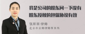 我是公司的股东问一下没有股东授权的担保协议有效