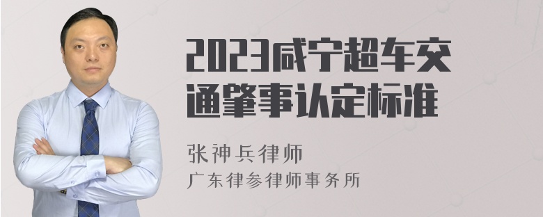 2023咸宁超车交通肇事认定标准