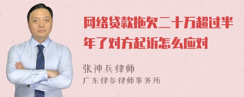 网络贷款拖欠二十万超过半年了对方起诉怎么应对