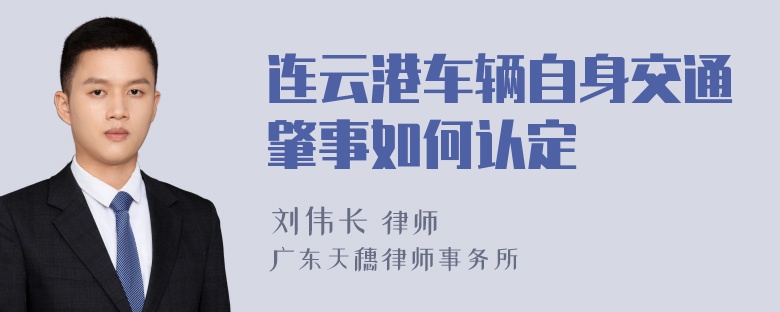 连云港车辆自身交通肇事如何认定