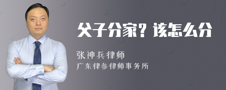 父子分家？该怎么分