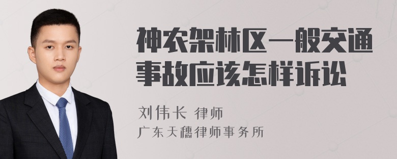 神农架林区一般交通事故应该怎样诉讼