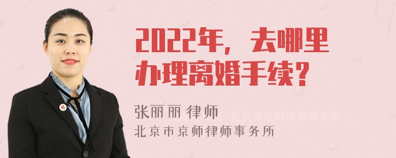 2022年，去哪里办理离婚手续？