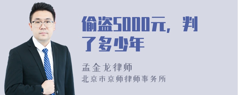 偷盗5000元，判了多少年