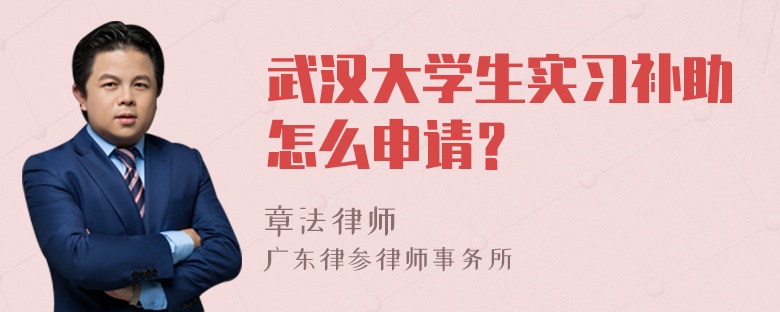 武汉大学生实习补助怎么申请？